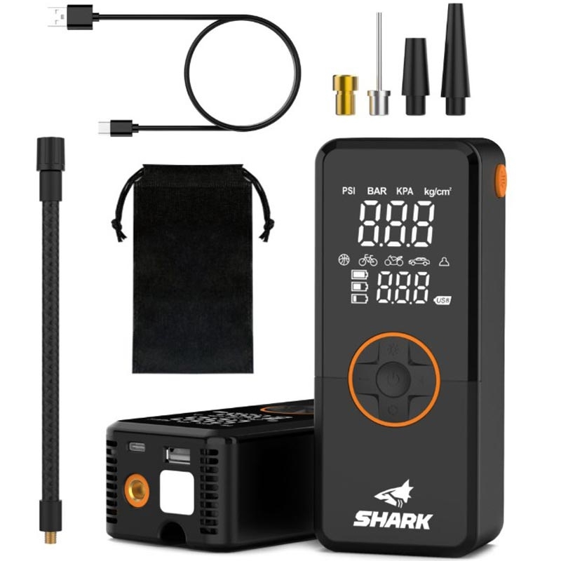 Akumulatora kompresors ar pārnēsājamo akumulatoru SHARK BP-150 melns