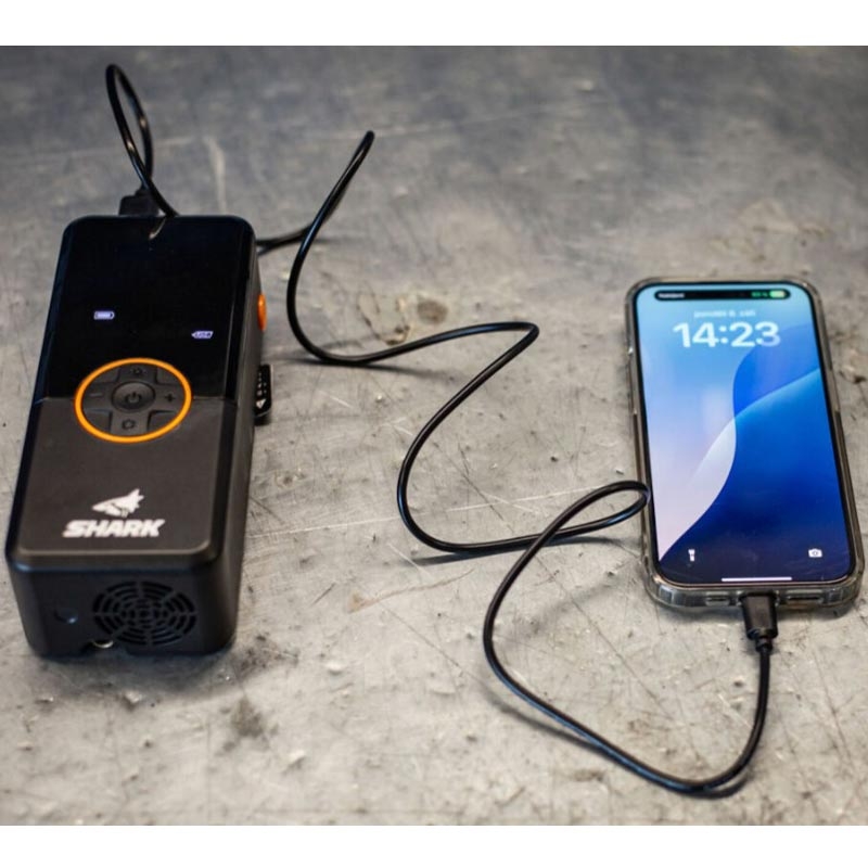 Akumulatora kompresors ar pārnēsājamo akumulatoru SHARK BP-150 melns