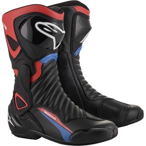 Alpinestars S-MX 6 Honda Collection melni-sarkani-zili-balti motociklu zābaki