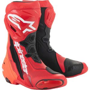 Alpinestars Supertech R Vented fluo sarkani motociklu zābaki