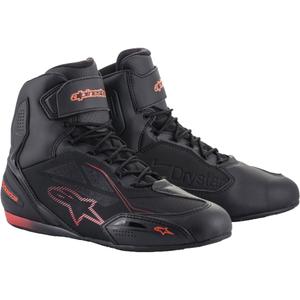 Alpinestars Faster 3 Drystar Black-Fluo Red motociklu zābaki
