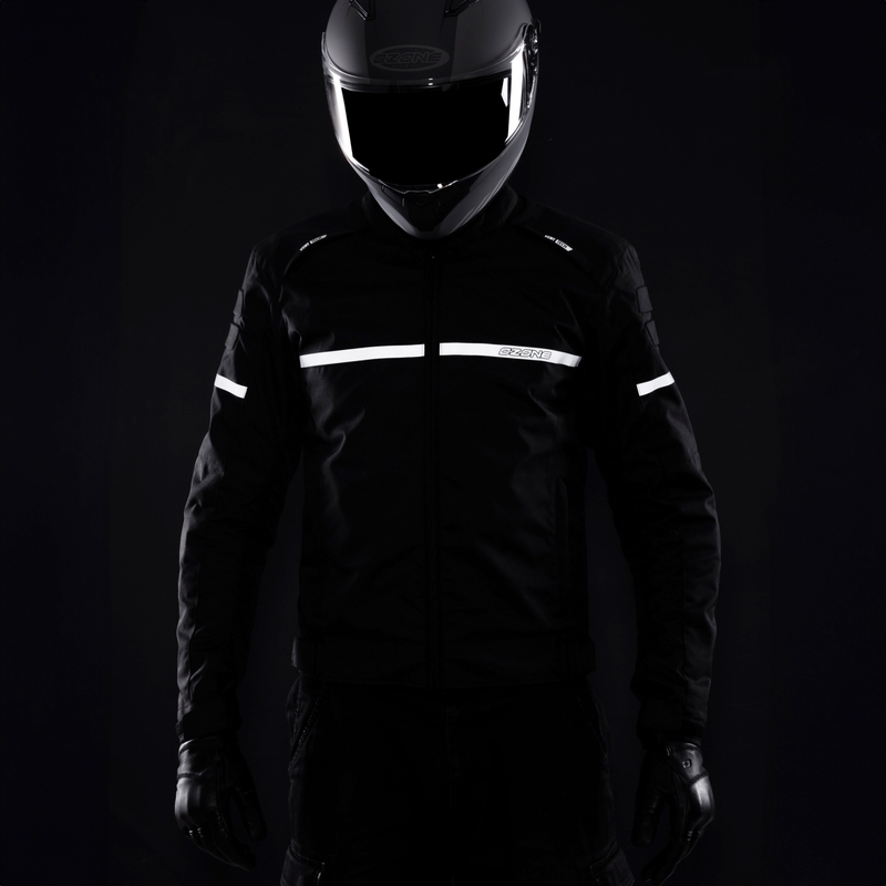 Ozone Rider motocikla jaka melna