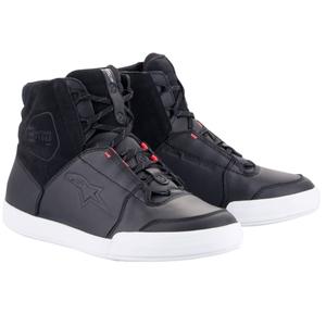 Alpinestars Sieviešu Stella Chrome Drystar melni, balti un rozā motociklu zābaki sievietēm