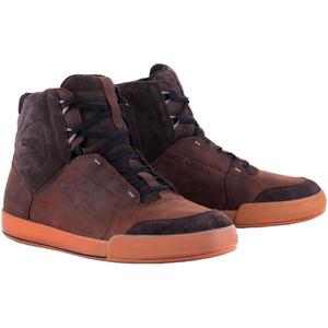 Alpinestars Chrome Crafted Drystar Brown gumijas motociklu zābaki