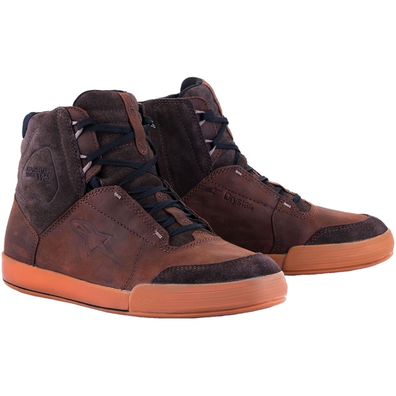 Alpinestars Chrome Crafted Drystar Brown gumijas motociklu zābaki