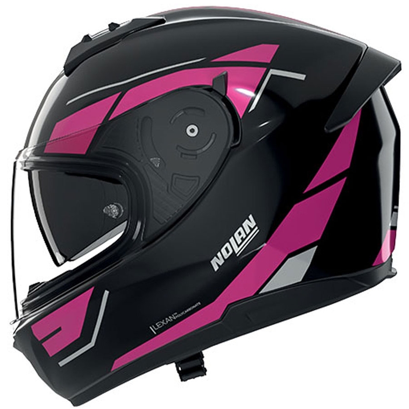 Pilna motocikla ķivere Nolan N60-6 Sincrono 354 melna-rozā