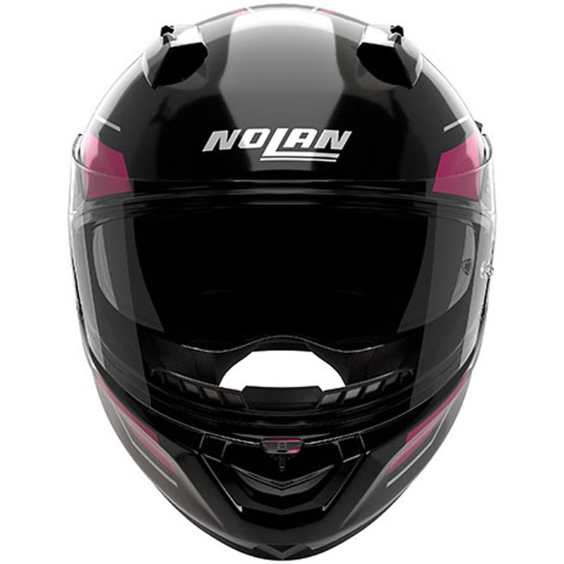 Pilna motocikla ķivere Nolan N60-6 Sincrono 354 melna-rozā