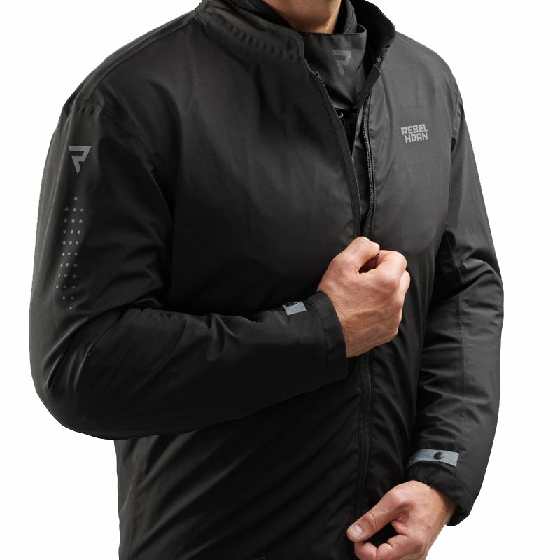 Rebelhorn Hiker IV motocikla jaka melna-tumši pelēka-sarkana