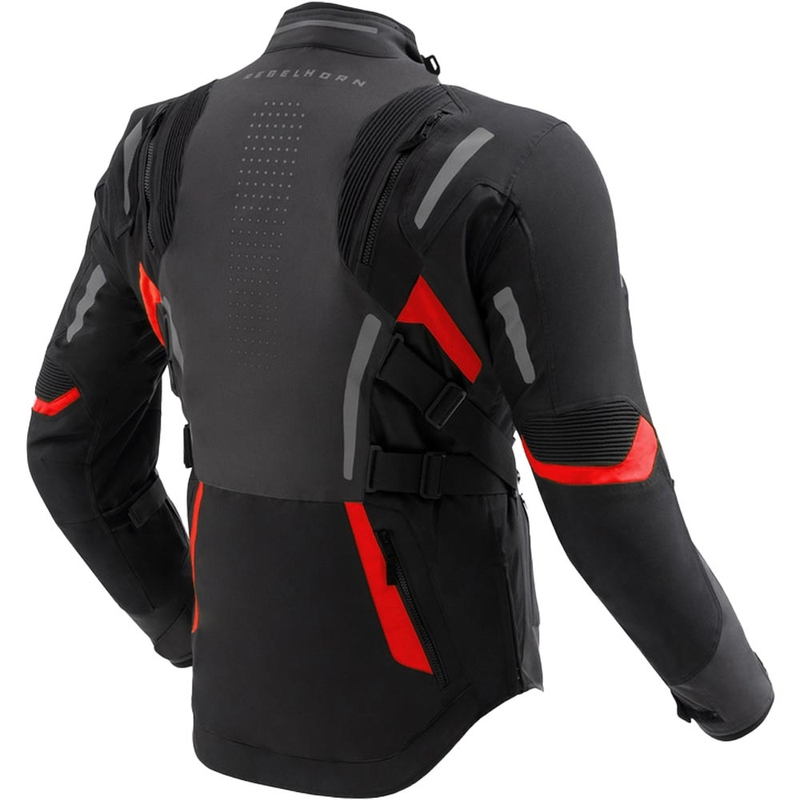 Rebelhorn Hiker IV motocikla jaka melna-tumši pelēka-sarkana