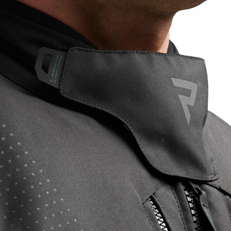 Rebelhorn Hiker IV motocikla jaka melna-tumši pelēka-sarkana