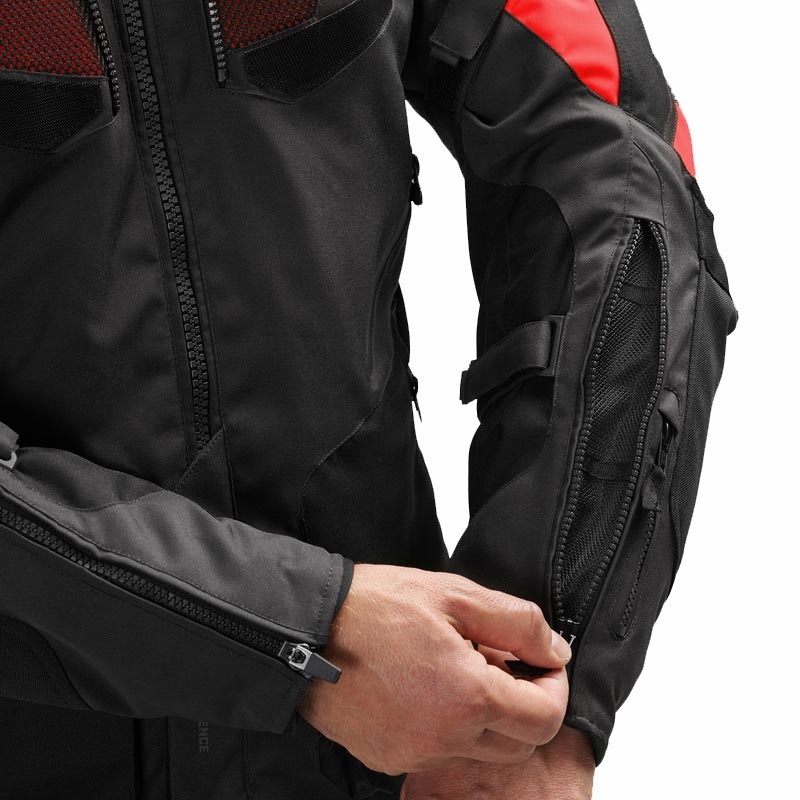 Rebelhorn Hiker IV motocikla jaka melna-tumši pelēka-sarkana