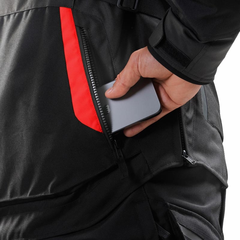 Rebelhorn Hiker IV motocikla jaka melna-tumši pelēka-sarkana