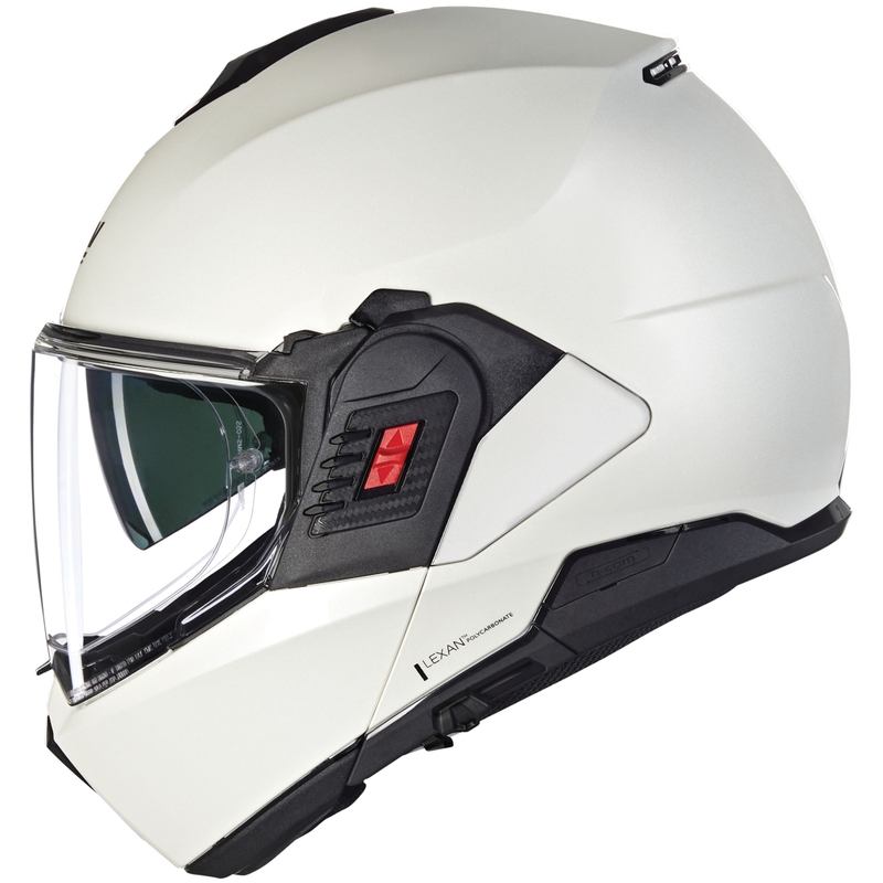 Atverama motocikla ķivere Nolan N120-1 Classico Nobile N-COM 320 balta