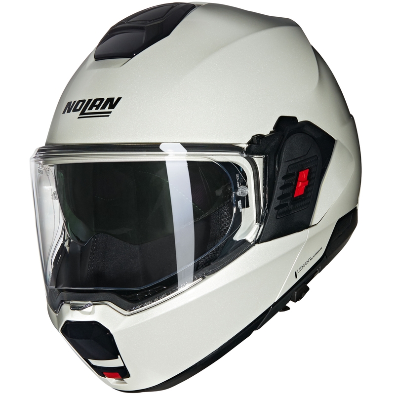 Atverama motocikla ķivere Nolan N120-1 Classico Nobile N-COM 320 balta