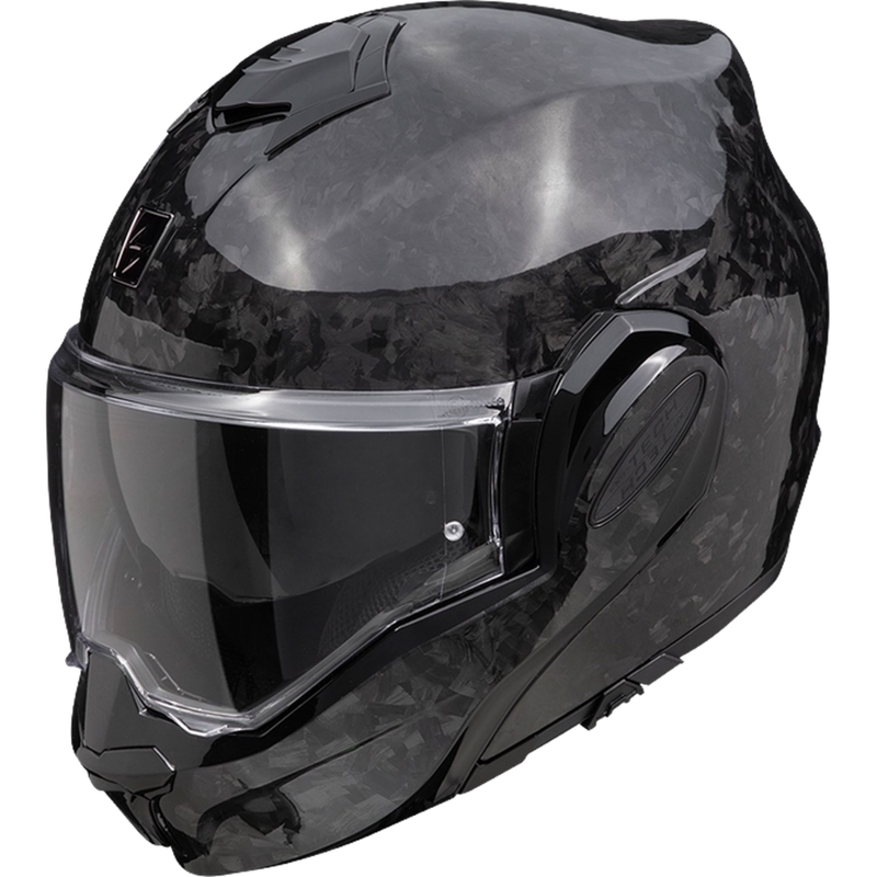 Scorpion EXO-TECH EVO ONYX CARBON Solid atverama motocikla ķivere, melna