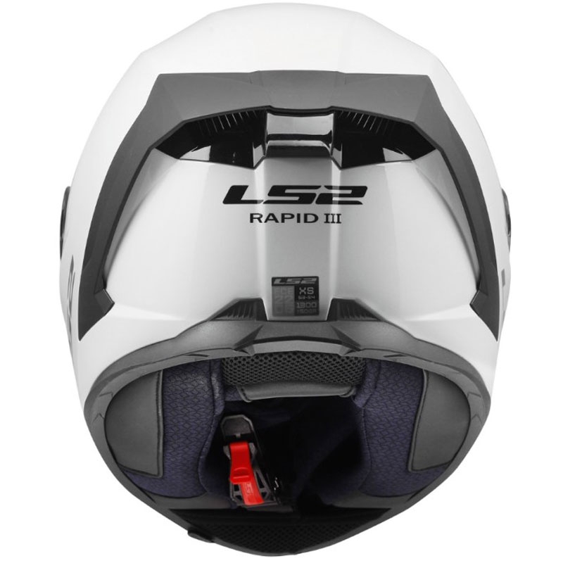 Pilna izmēra motocikla ķivere LS2 FF820 Rapid III Solid spīdīgi balta