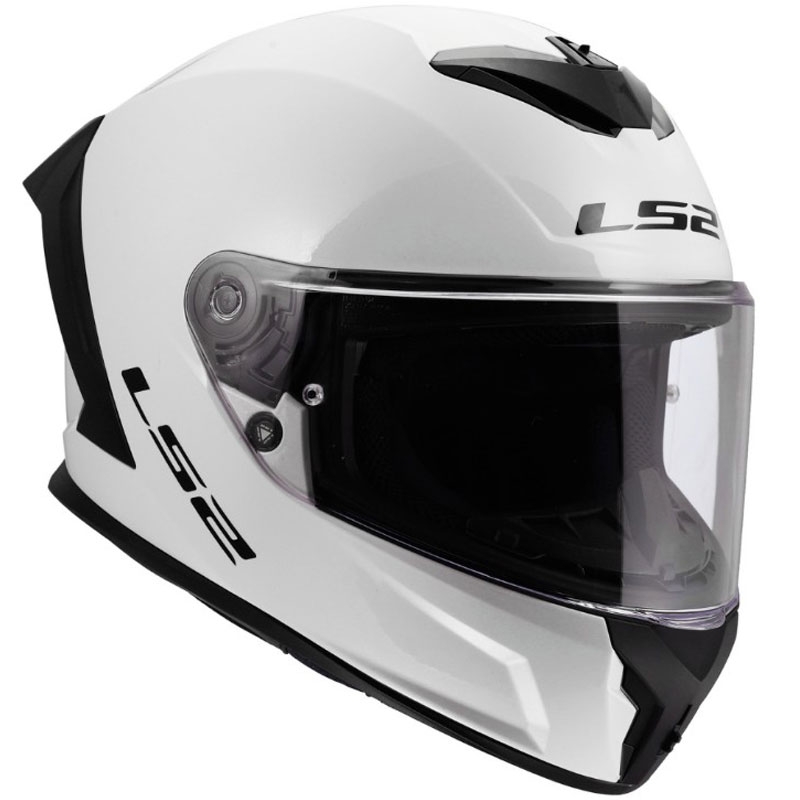 Pilna izmēra motocikla ķivere LS2 FF820 Rapid III Solid spīdīgi balta