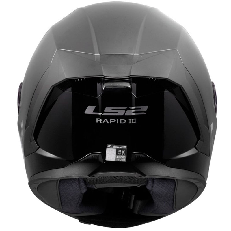 Pilna sejas motocikla ķivere LS2 FF820 Rapid III Solid spīdīgi melna