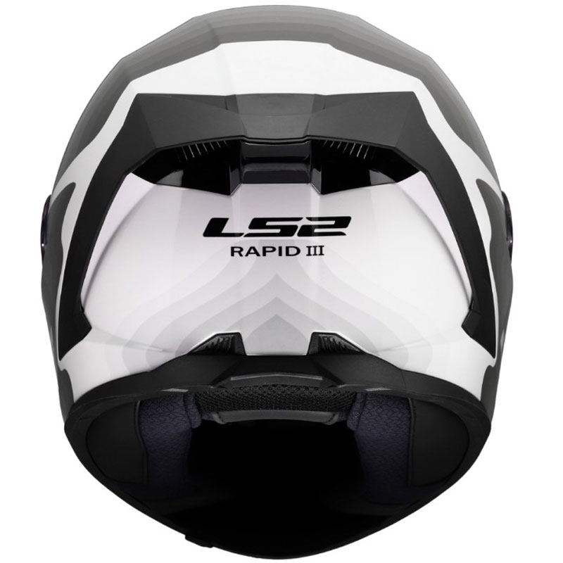 LS2 FF820 Rapid III Flow slēgta motocikla ķivere, spīdīgi balta-pelēka