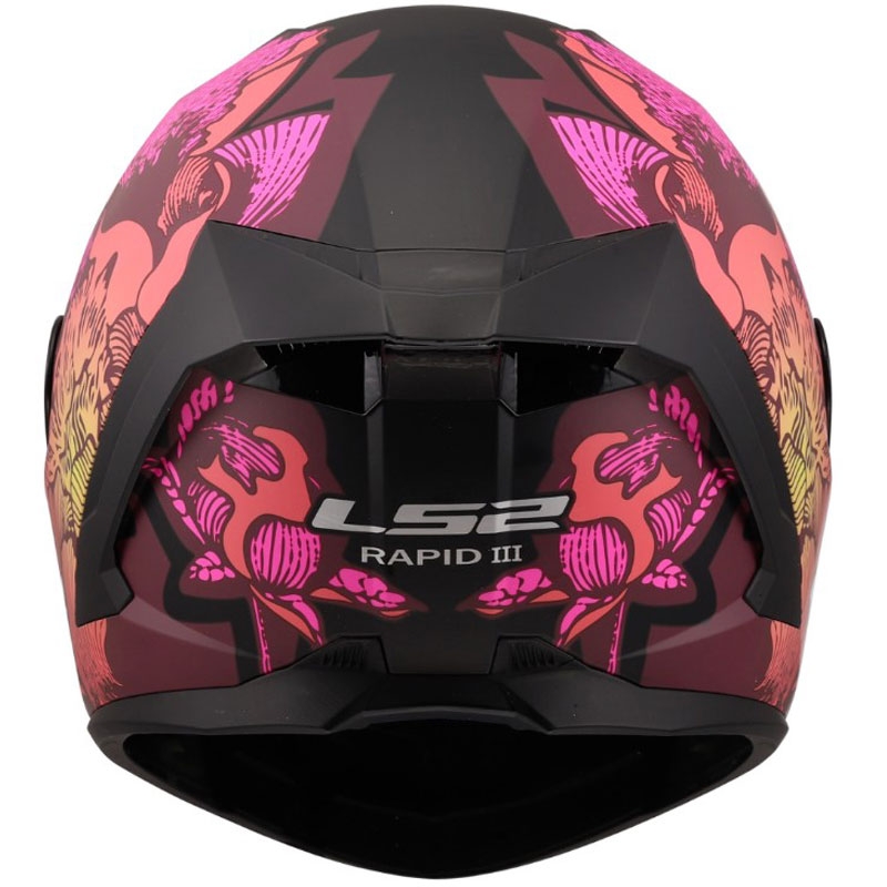 Pilna motocikla ķivere LS2 FF820 Rapid III Poppies II matēta melna-rozā