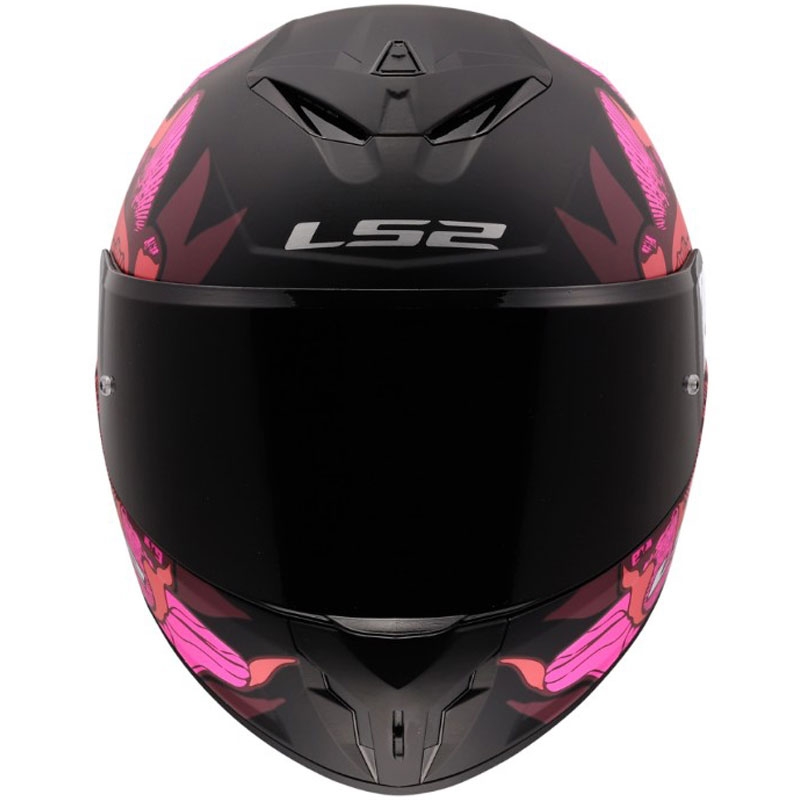 Pilna motocikla ķivere LS2 FF820 Rapid III Poppies II matēta melna-rozā