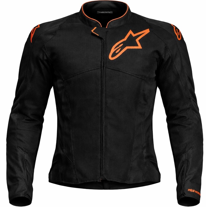 Alpinestars Viper Air V4 melna-fluo sarkana motocikla jaka
