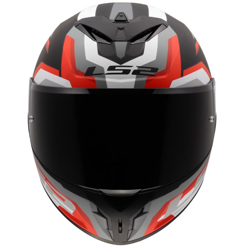 Pilna motocikla ķivere LS2 FF820 Rapid III Hyper matēta melna-sarkana