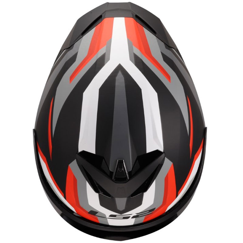 Pilna motocikla ķivere LS2 FF820 Rapid III Hyper matēta melna-sarkana