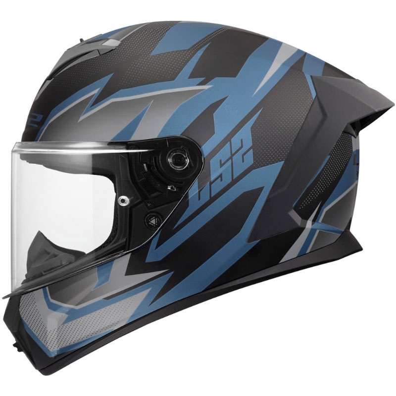 LS2 FF820 Rapid III Xtrem slēgta motocikla ķivere matēta melna-zila-petrolejzila