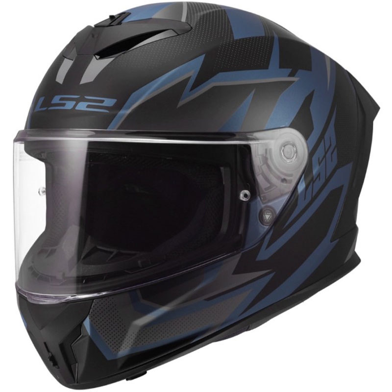 LS2 FF820 Rapid III Xtrem slēgta motocikla ķivere matēta melna-zila-petrolejzila