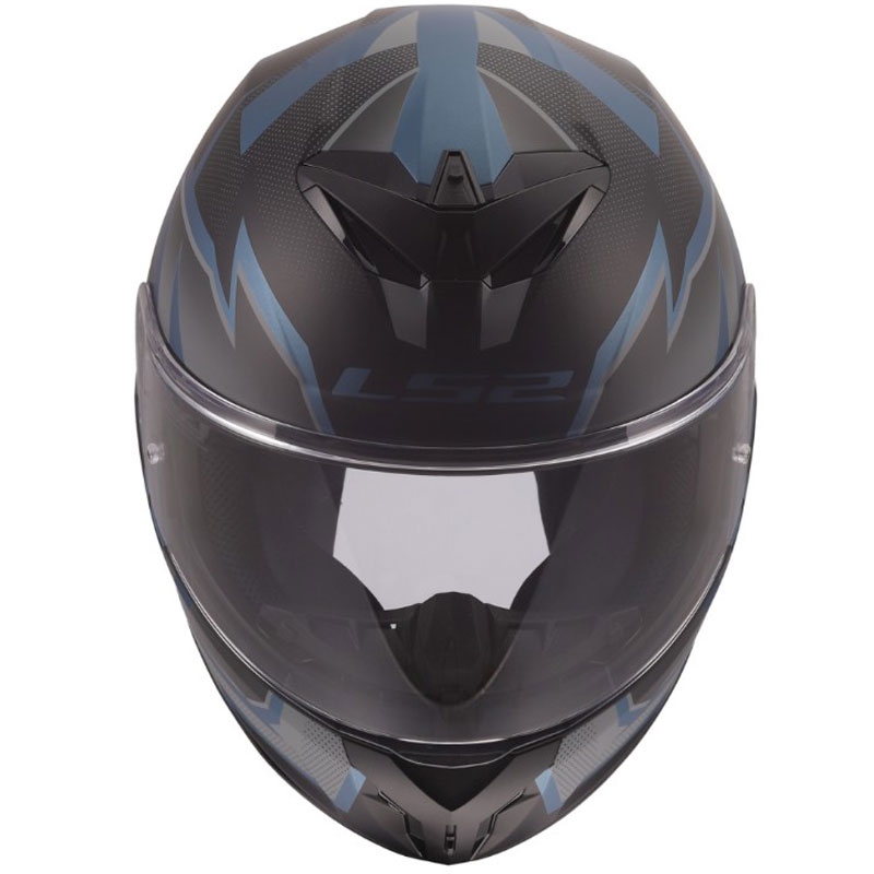 LS2 FF820 Rapid III Xtrem slēgta motocikla ķivere matēta melna-zila-petrolejzila