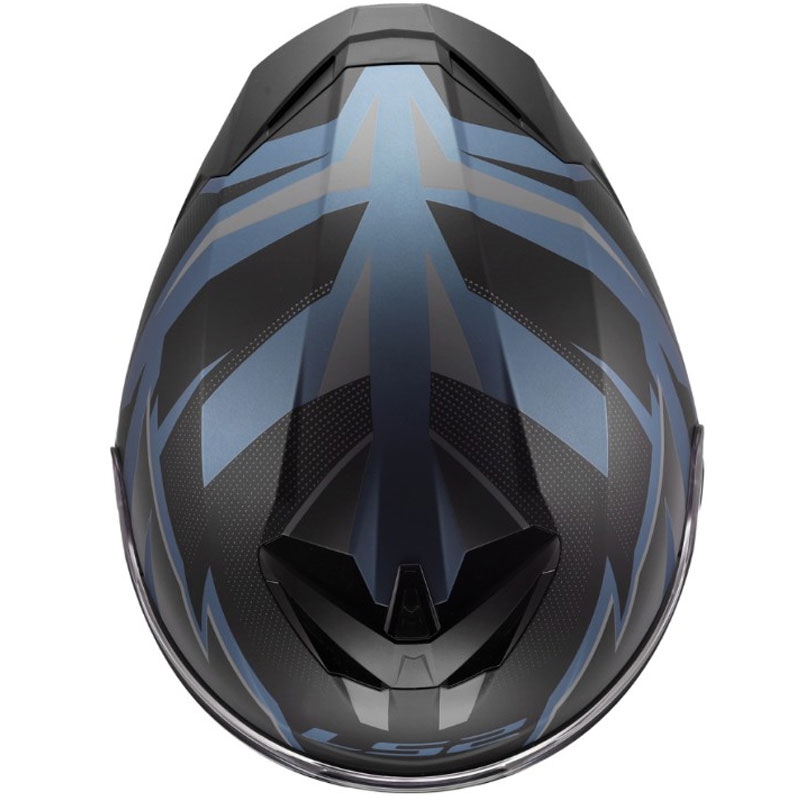 LS2 FF820 Rapid III Xtrem slēgta motocikla ķivere matēta melna-zila-petrolejzila