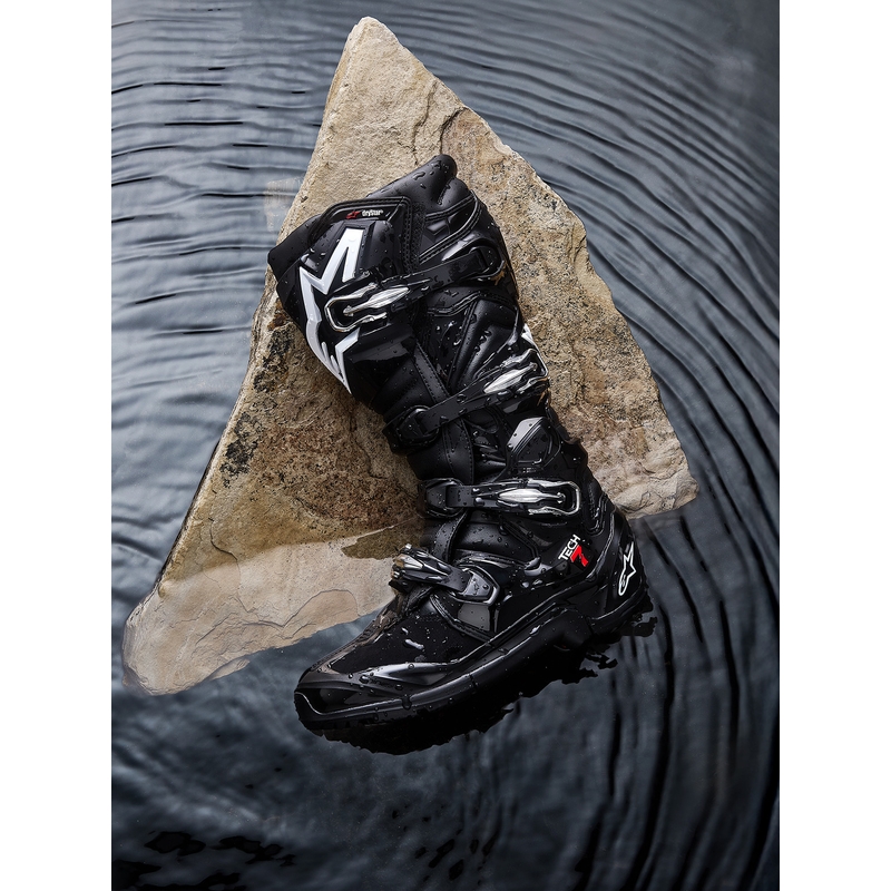 Alpinestars Tech 7 Enduro Drystar motocikla zābaki, melni