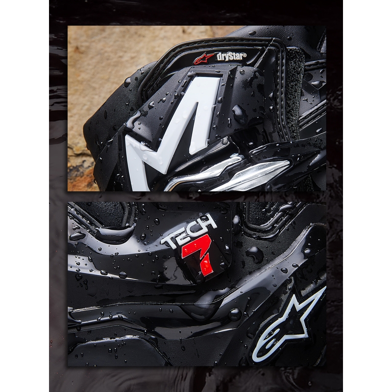 Alpinestars Tech 7 Enduro Drystar motocikla zābaki, melni