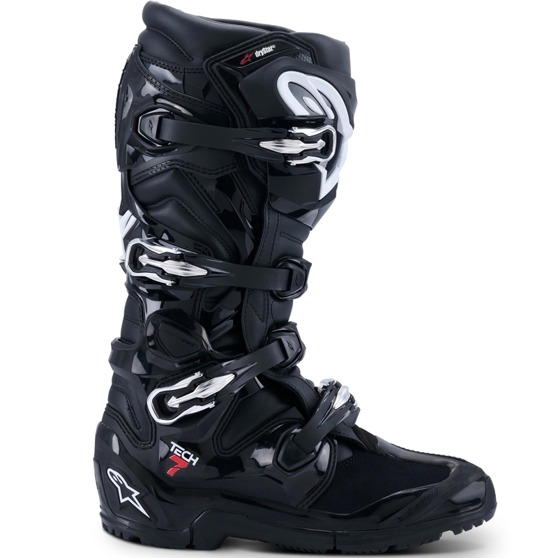 Alpinestars Tech 7 Enduro Drystar motocikla zābaki, melni