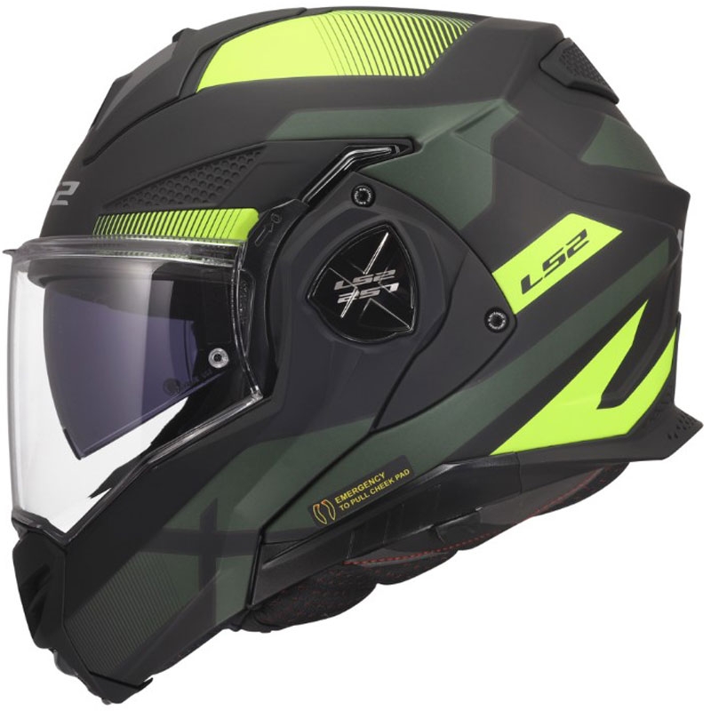 Atverama motocikla ķivere LS2 FF901 Advant X Nova matēta fluorescējoša dzeltena-melna