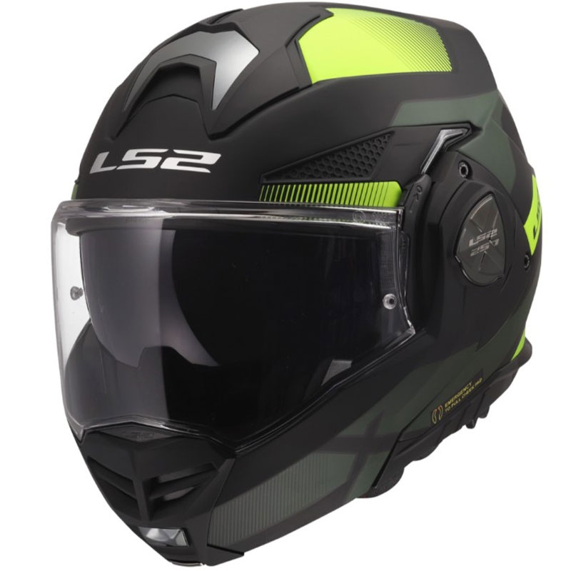 Atverama motocikla ķivere LS2 FF901 Advant X Nova matēta fluorescējoša dzeltena-melna
