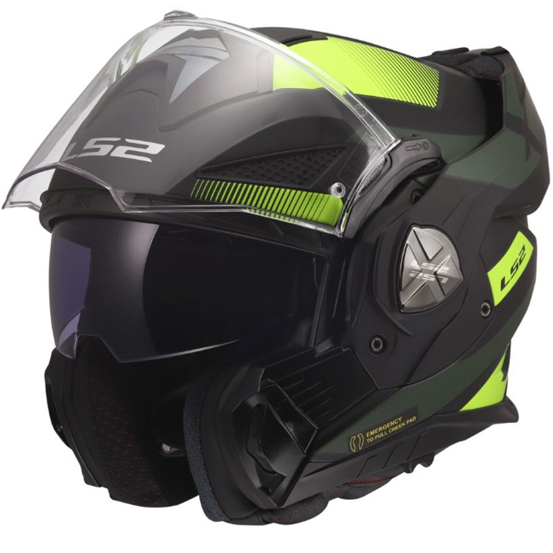 Atverama motocikla ķivere LS2 FF901 Advant X Nova matēta fluorescējoša dzeltena-melna