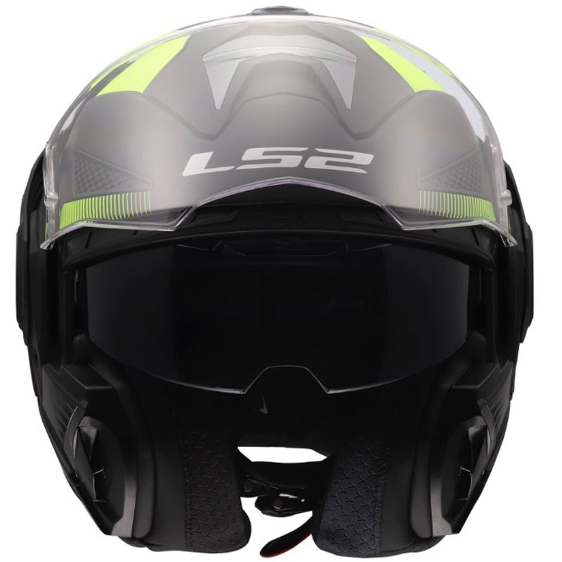 Atverama motocikla ķivere LS2 FF901 Advant X Nova matēta fluorescējoša dzeltena-melna