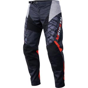 MotoZem Ground MX motokrosa bikses melnas-baltas-sarkanas