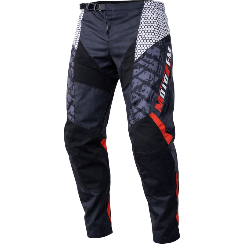 MotoZem Ground MX motokrosa bikses melnas-baltas-sarkanas