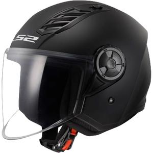 LS2 OF616 Airflow II Solid Matte Black Atvērtā motociklu ķivere