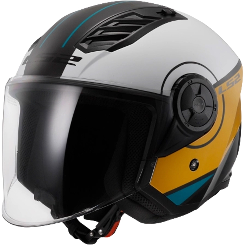 Atvērt Motociklu ķivere LS2 OF616 Airflow II Cover Glossy White-Brown