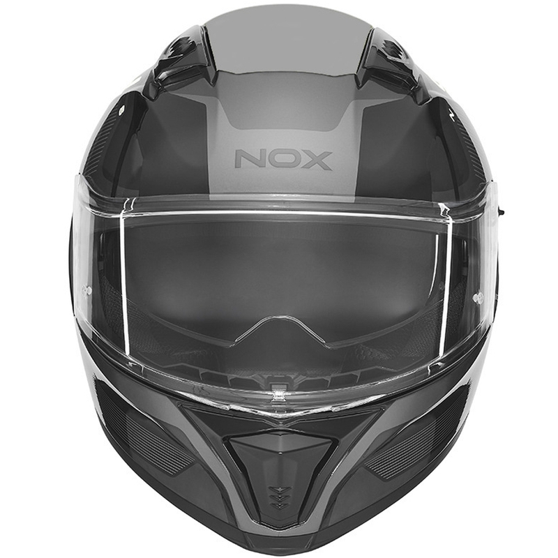 Pilna motocikla ķivere NOX N402 Mentor melna-balta