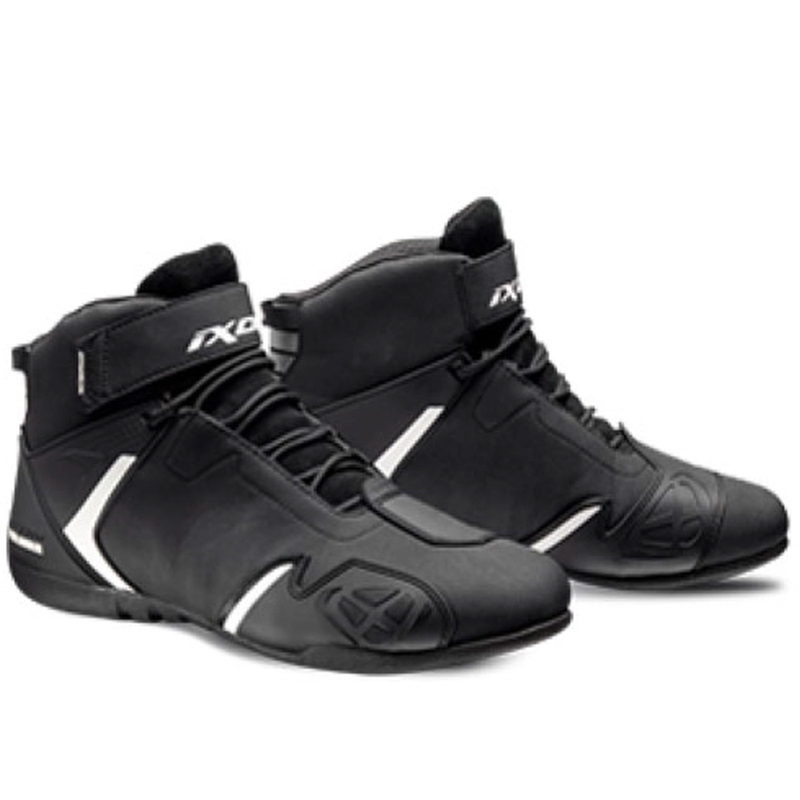 Motocikla zābaki IXON Gambler WP melnā un baltā krāsā