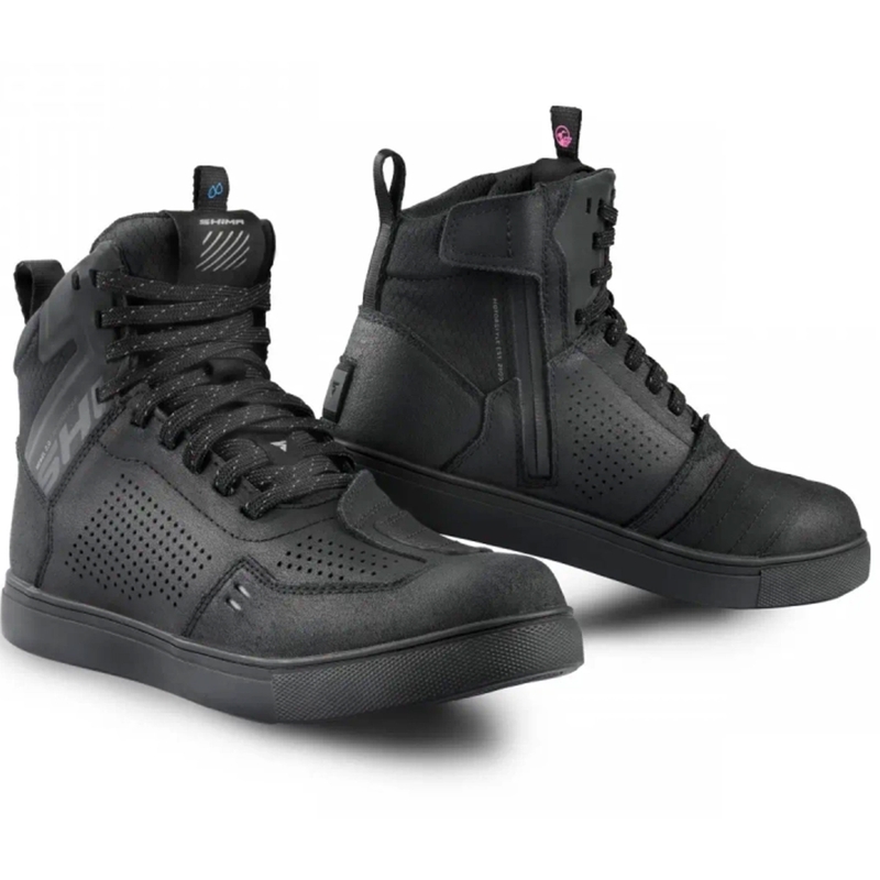 Sieviešu Shima Rebel 2.0 WP Black Motociklu zābaki