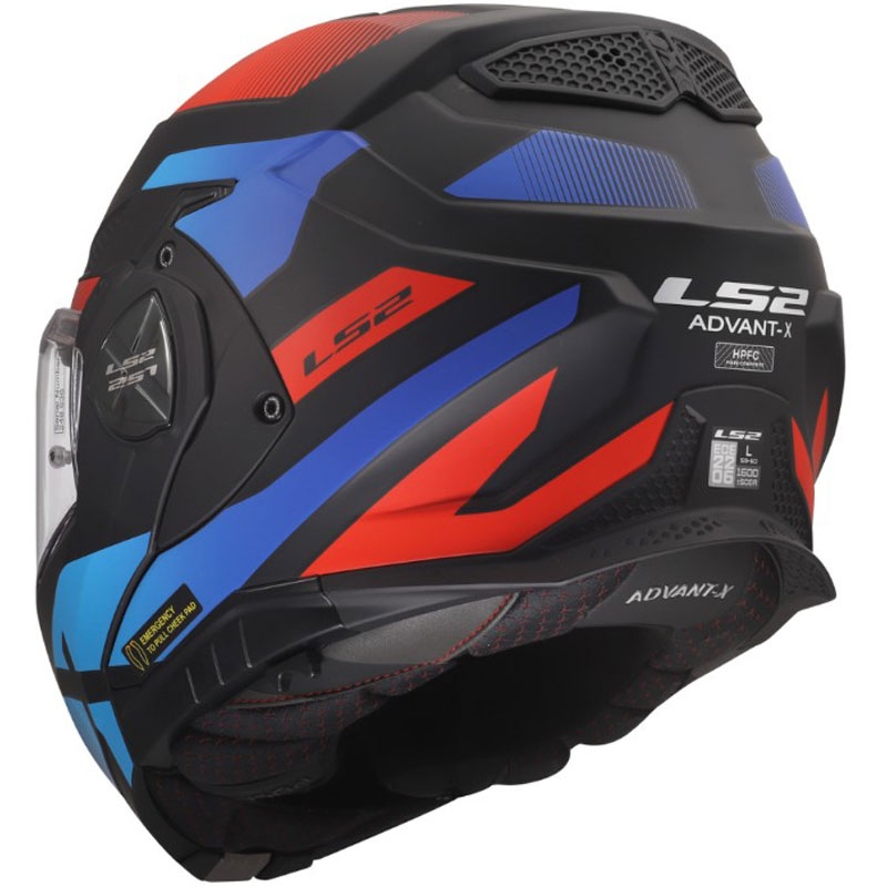 Atverama motocikla ķivere LS2 FF901 Advant X Nova matēti melna-sarkana-zila