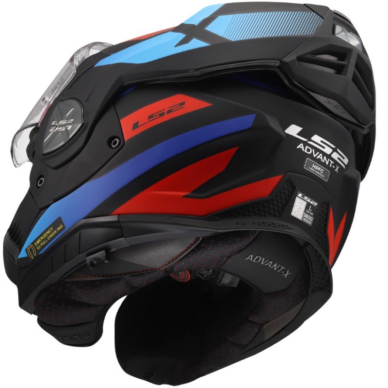 Atverama motocikla ķivere LS2 FF901 Advant X Nova matēti melna-sarkana-zila