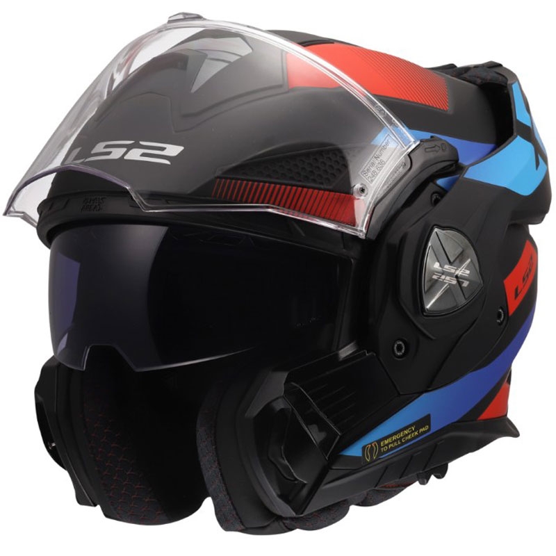 Atverama motocikla ķivere LS2 FF901 Advant X Nova matēti melna-sarkana-zila