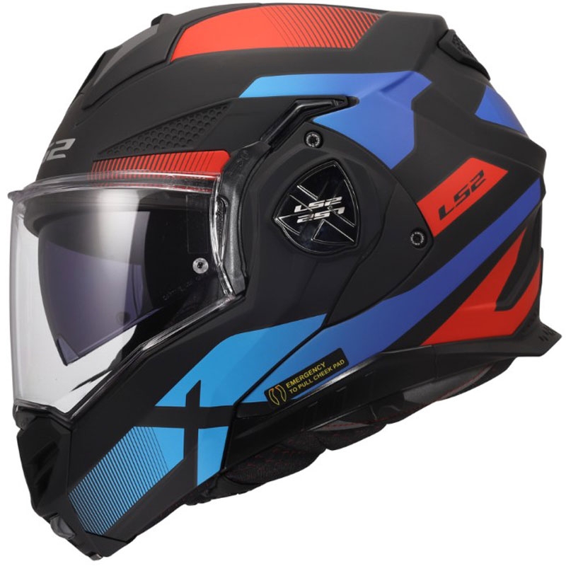 Atverama motocikla ķivere LS2 FF901 Advant X Nova matēti melna-sarkana-zila